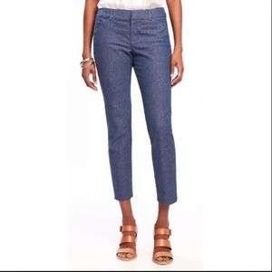 NWT Old Navy Mid-Rise Linen Blend Pixie Pants